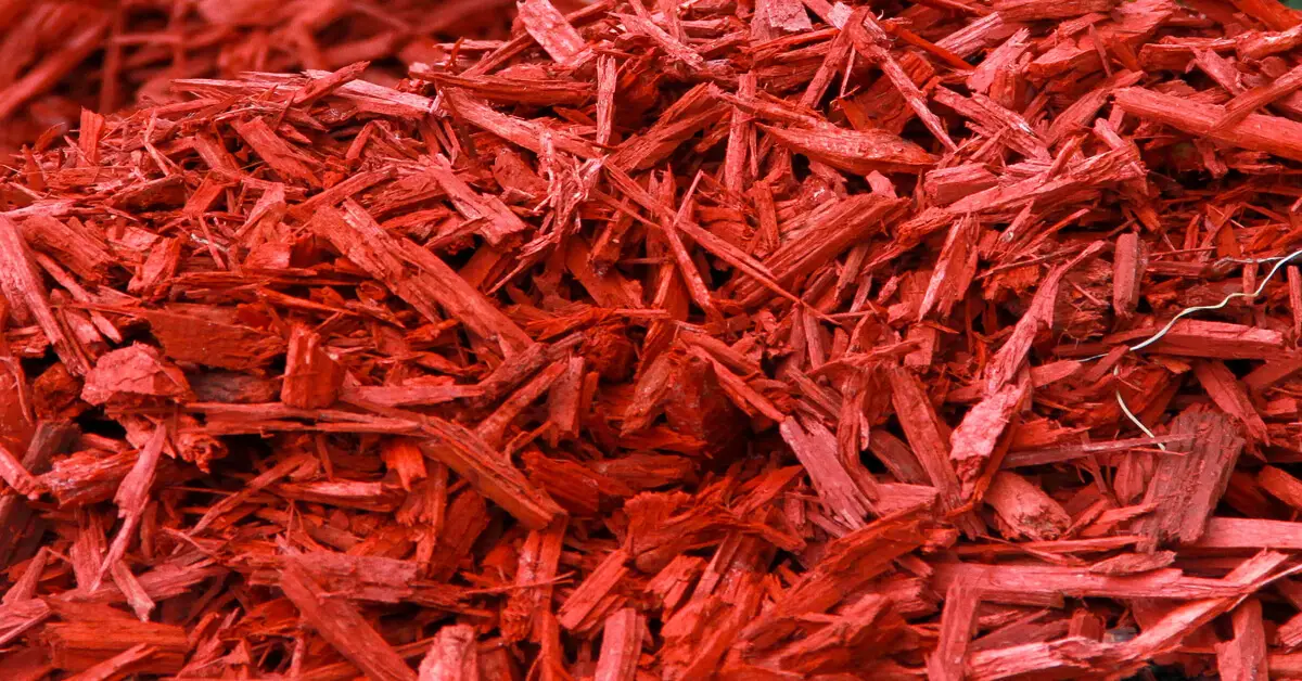Pile of red mulch