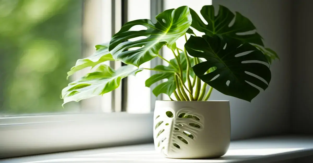 Leggy plant sitting next to window to get more sunlight.